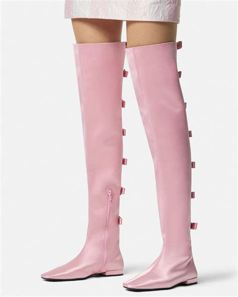 versace gogo boots pink|versace gianni boots.